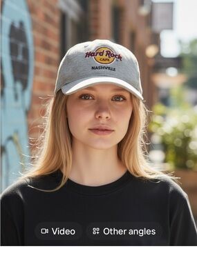 Hard Rock Cafe Nashville Gray Baseball Cap Heather Gray